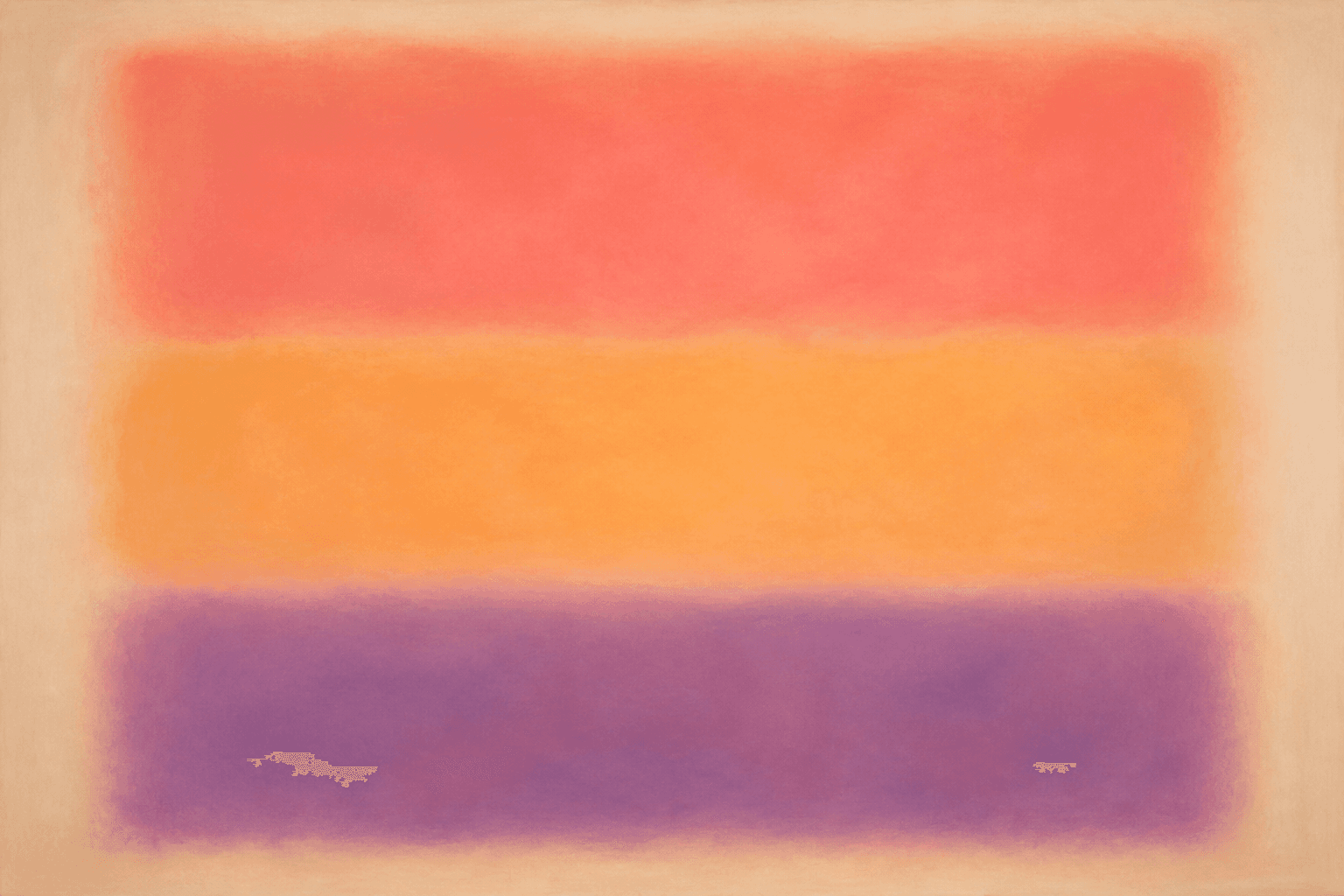 Color field in coral and lavender