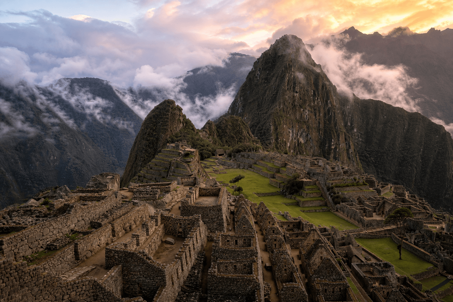 Machu Picchu at dawn