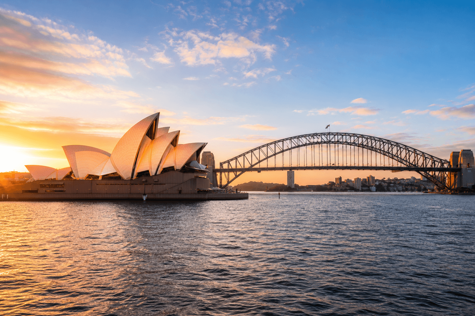 Sydney Harbour at sunrise