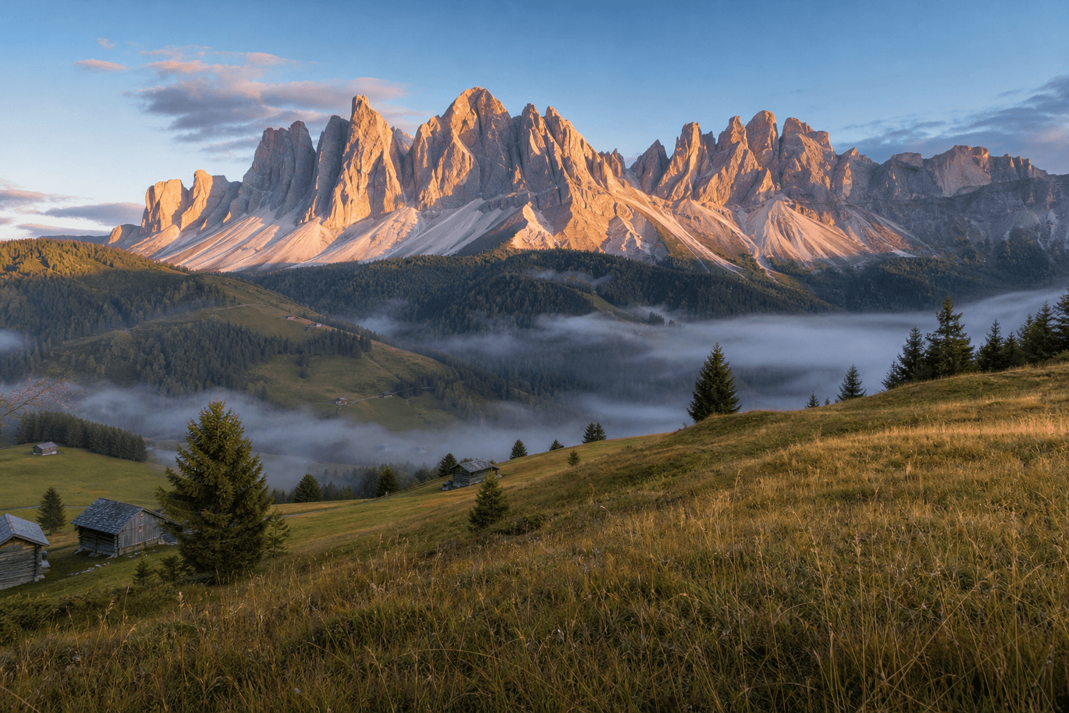 The Dolomites at sunrise