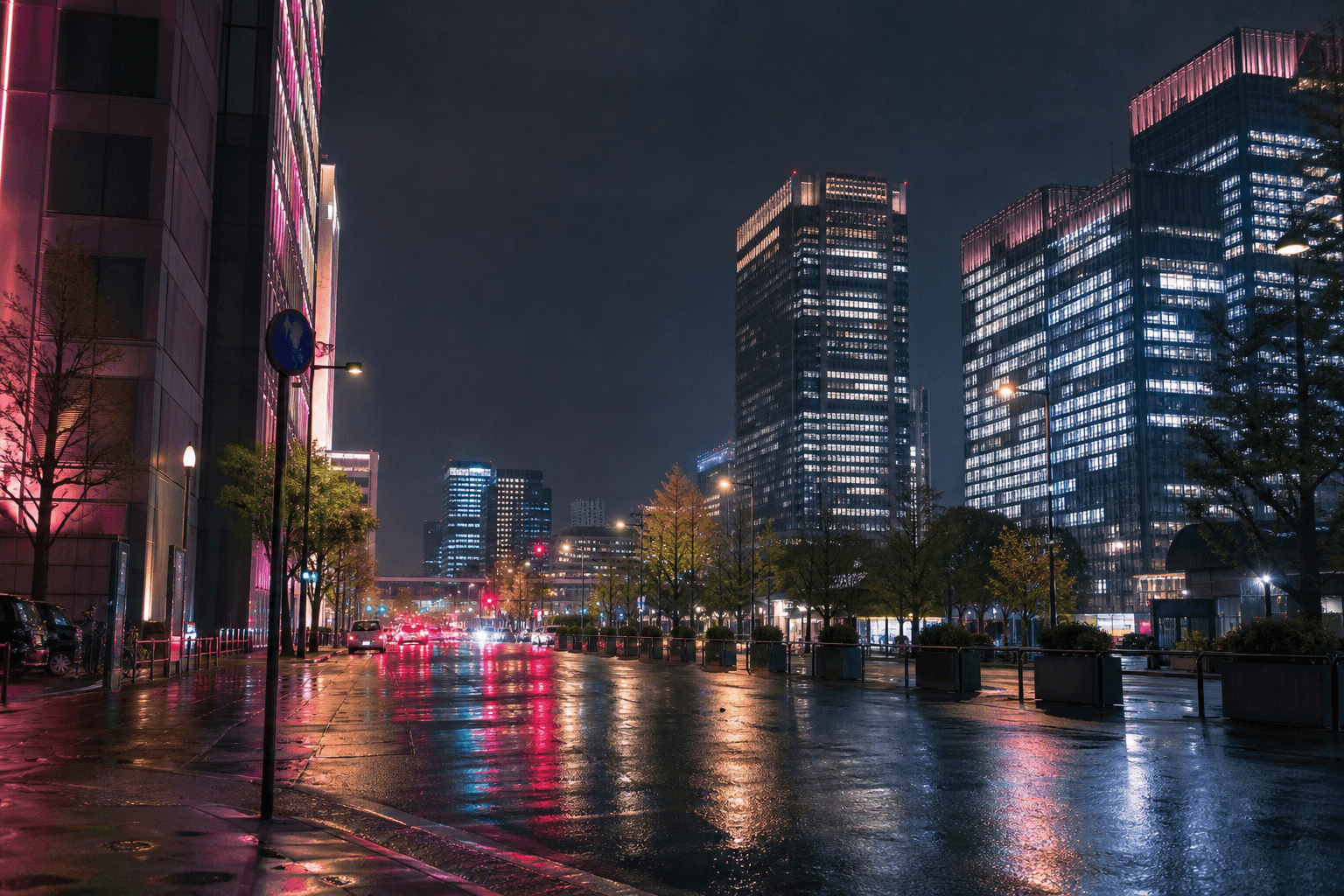 Tokyo neon after rain
